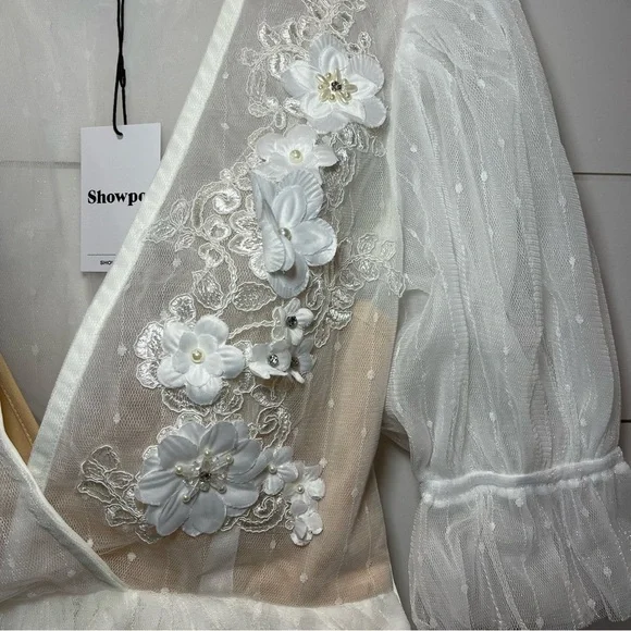 Showpo White Floral Mini Dress - Picture 4 of 12